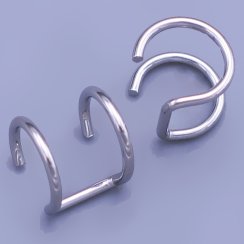 Záušnice z chirurgickej ocele krúžok