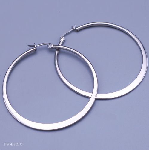 Náušnice kruhy 50mm z chirurgické oceli