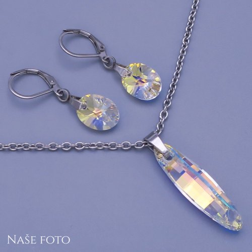 Souprava Swarovski Crystal AB ( měnící )