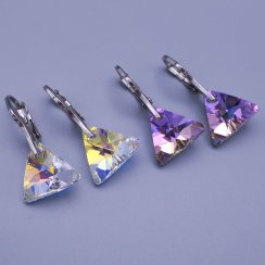 Náušnice Swarovski triangle16mm výběr barev