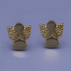 Krásne dámske strieborné náušnice - anjelikovia (pozlátené)
