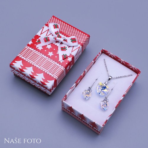 Krabička na šperky s Vianočnými motívmi 8x5cm