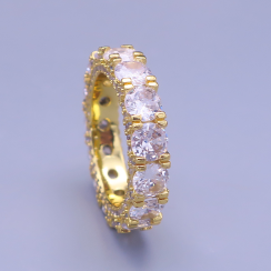 Zlatý hip hop prsteň Pure Ice – unisex