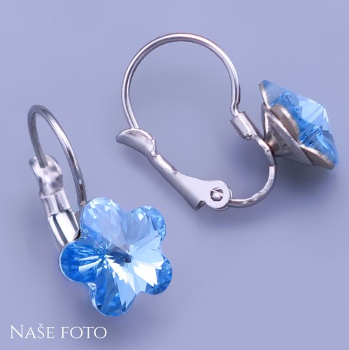 Detské náušnice Swarovski kytičky 10mm výber farieb