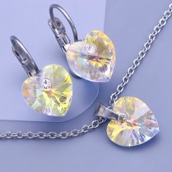 Súprava Swarovski elements z chirurgickej ocele