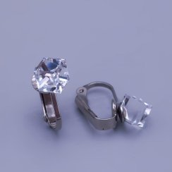 Náušnice Swarovski klipsy z chirurgické oceli čiré 6mm