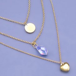 Luxusné náhrdelník s príveskami a Swarovski elements