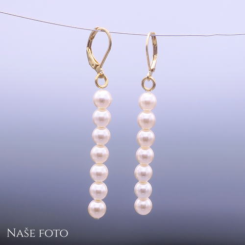 Náušnice ze Swarovski perliček - pozlacené