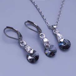 Súprava Swarovski kolieska 8mm Light Chrome