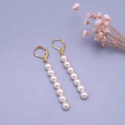 Náušnice ze Swarovski perliček - pozlacené