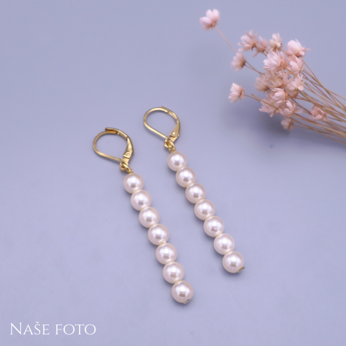 Náušnice ze Swarovski perliček - pozlacené