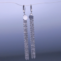 Dlouhé řetízkové náušnice Cascade z chirurgické oceli