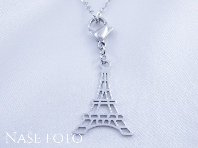 Přívěsek Eiffelova věž 22mm s řetízkem