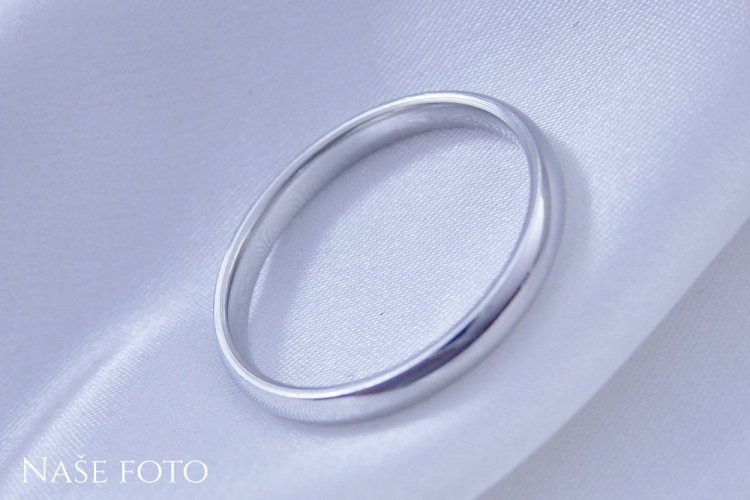 Prsten z chirurgické oceli hladký 3mm vel.57