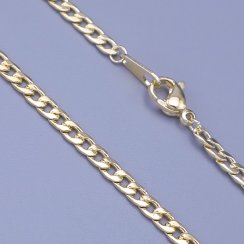 Zlacený náramek pancer 4mm z chirurgické oceli