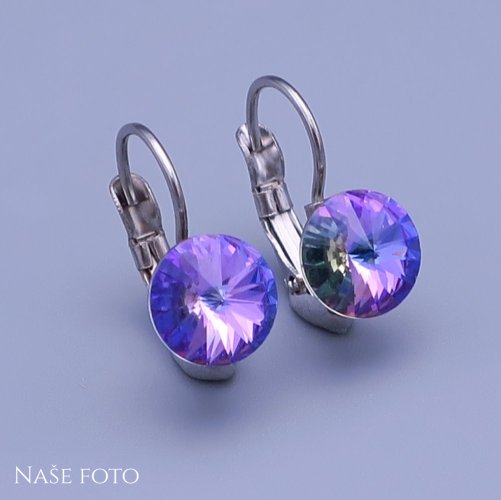 Dětské náušnice Swarovski Rivoli 8mm výběr barev