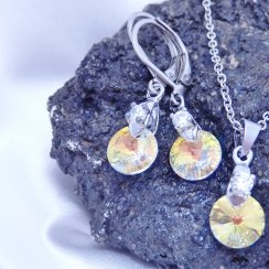 Súprava Swarovski kolieska 8mm Crystal AB