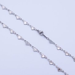 Řetízek z chirurgické oceli srdíčka 4mm délky 40-60cm