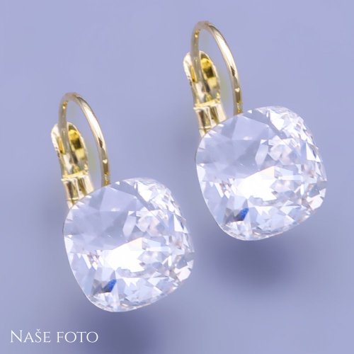 Souprava Swarovski kostky Crystal (čirá)10,12mm