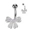 Piercing do pupíku s mašličkou z chirurgické oceli