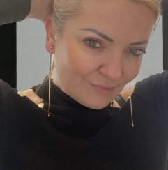 Dlouhé pozlacené řetízkové náušnice z chirurgické oceli