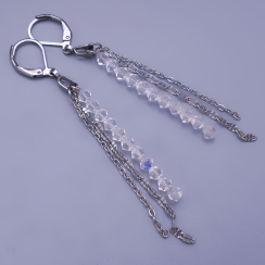 Náušnice z chirurgické oceli se Swarovski krystaly