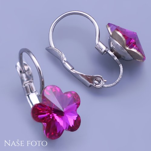 Detské náušnice Swarovski kytičky 10mm výber farieb