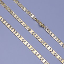 Řetízek z chirurgické oceli zlacený Valis 4mm