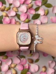 Dámský set – hodinky s náramkem s mašličkou
