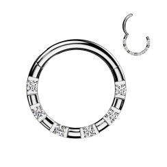 Piercing do nosu kroužek se zirkony