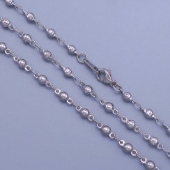Kuličkový řetízek z chirurgické oceli 3mm - délky do 70cm