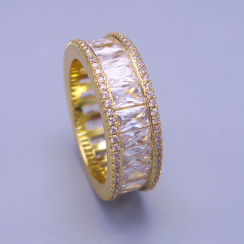 Zlatý hip hop prsteň Royal Ice – unisex