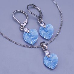 Swarovski dámska srdiečková súprava z chirurgickej ocele