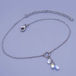 Řetízek na nohu z chirurgické oceli s crystal Swarovski