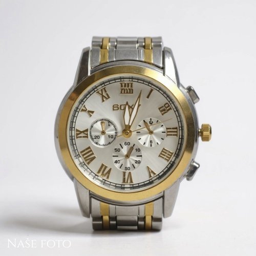 Pánské celokovové hodinky Silver–Gold Classic