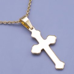 Pozlátený kríž 23mm z chirurgickej ocele