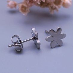 Puzetové náušnice z chirurgickej ocele kvietky