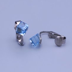 Náušnice Swarovski klipsy z chirurgickej ocele 6mm