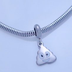 Korálek z chirurgické oceli s přívěskem emoji POOP