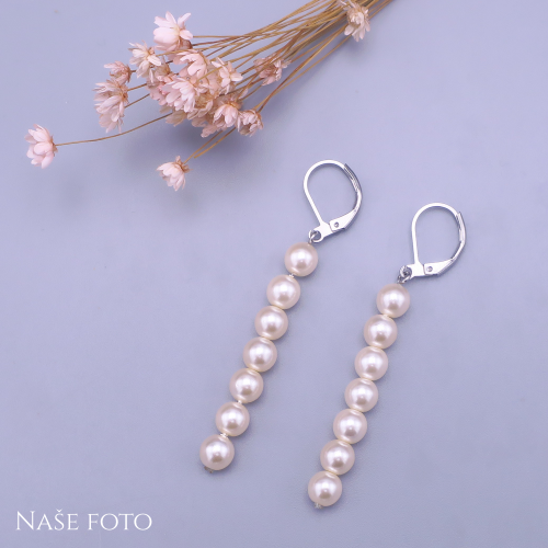 Náušnice ze Swarovski perliček - ocelové