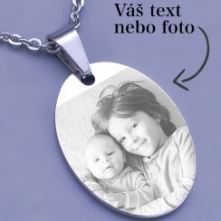 Prívesok oválik z chirurgickej ocele