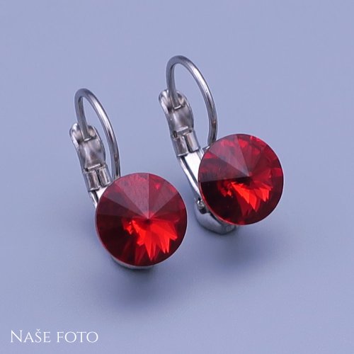 Dětské náušnice Swarovski Rivoli 8mm výběr barev