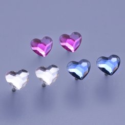 Náušnice Swarovski srdíčka 6mm výběr barev