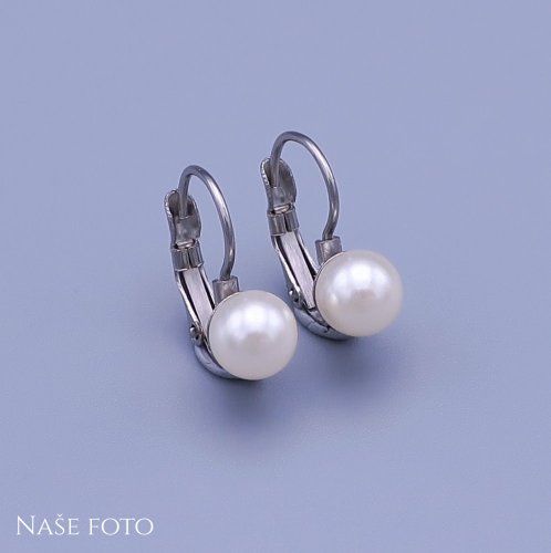 Náušnice kuličky White 7mm, 10mm,14mm
