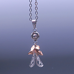 Prívesok Anjelik Swarovski® Gold Rose – chirurgická oceľ