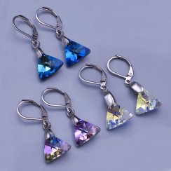 Náušnice Swarovski triangle12mm výběr barev