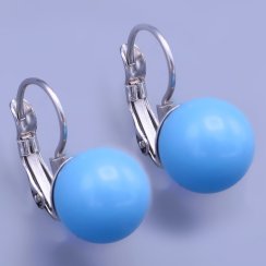 Náušnice z chirurgické oceli Swarovski perle 10mm