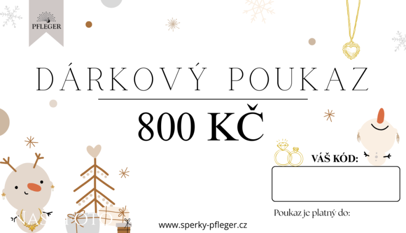 Dárkový poukaz v hodnotě 800 Kč