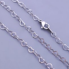 Řetízek z chirurgické oceli srdíčka 3mm - délky do 60cm