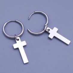 Jemné ocelové kroužky s křížkem